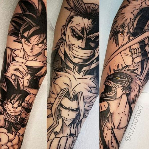 goku anime tattoo designs